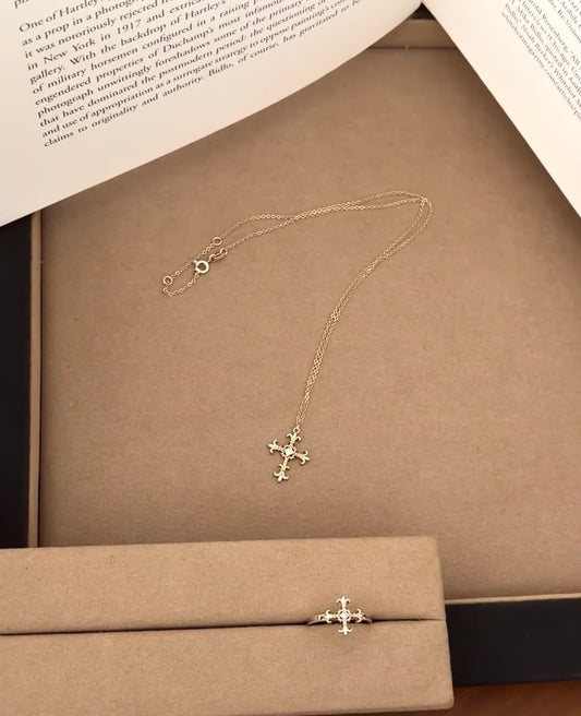 Vintage Coffee-Gold Cross